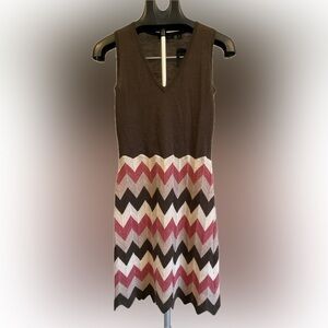 Vintage BCBG Knit Chevron Dress